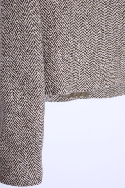 BA&SH Blanche Blazer Beige Cropped Long Sleeves Lady Jacket Women's 1/US 4