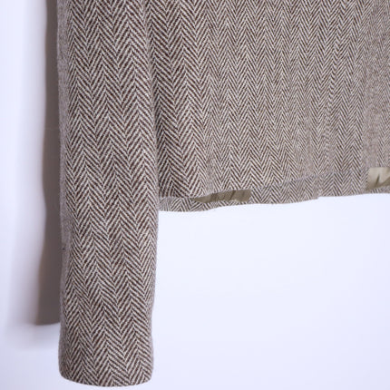 BA&SH Blanche Blazer Beige Cropped Long Sleeves Lady Jacket Women's 1/US 4