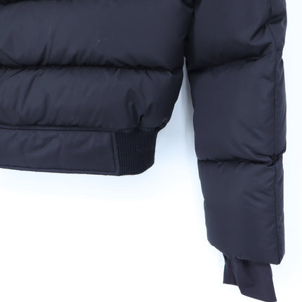 SAM. Skylar Bomber Jacket Matte Black Down Puffer Raccoon Trim Women's S