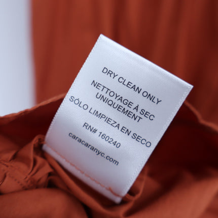 Cara Cara One Shoulder Tiered Maxi Dress Burnt Orange Cotton Women's S