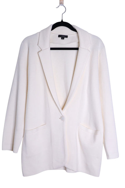 J.CREW Cecile Relaxed Sweater Blazer Ivory One Button Long Sleeve Women's S