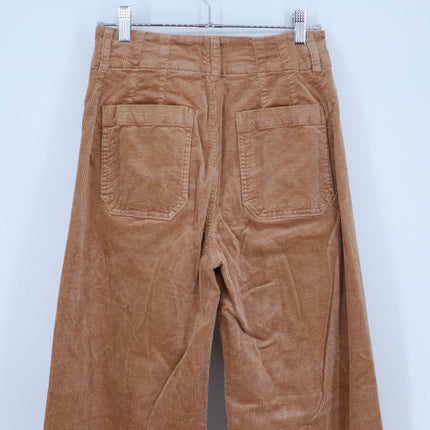Maeve The Colette Corduroy Trousers Gold Wide Leg Full Length Pants Women's 26
