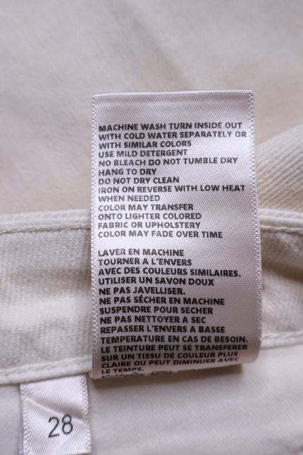 L'AGENCE NEW Milana Low Rise Stovepipe Straight Jeans French Vanilla Women's 28