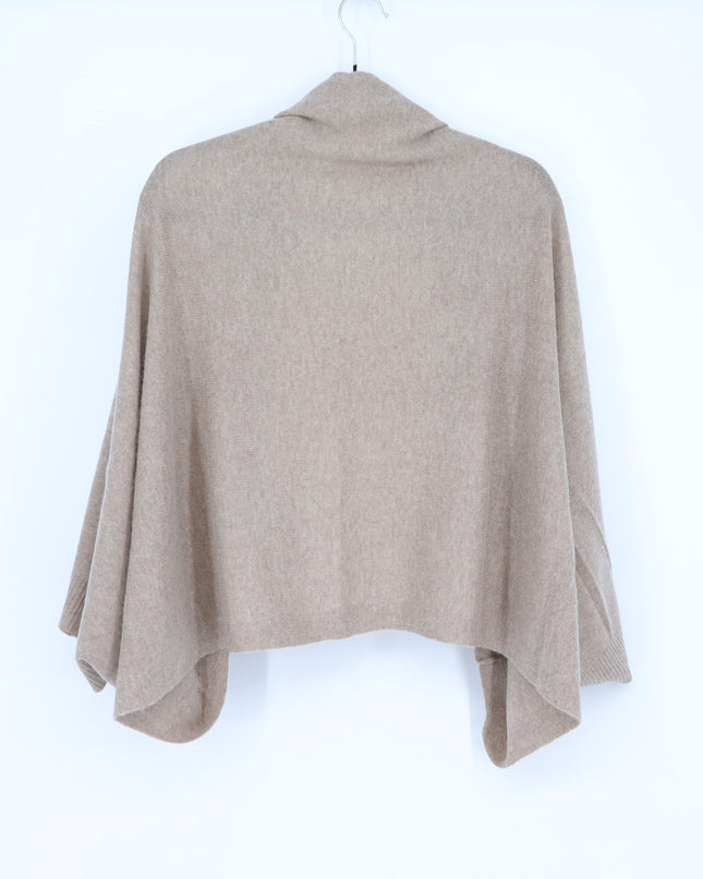 La Fiorentina Cashmere and Wool Shrug Beige Cocoon Sweater Women's OS