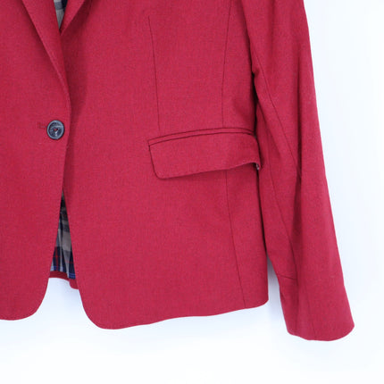Rag & Bone Lexington Blazer Red Melange Wool Blend Long Sleeve Women's 8