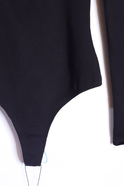 LPA NWT Sweetheart Bodysuit Black Long Sleeve Thong Cut Women's XS
