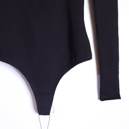 LPA Sweetheart Bodysuit NWT Black Long Sleeve Thong Cut Women's XS
