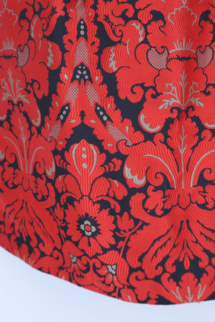 FREE PEOPLE Queen of Hearts Brocade Mini Dress Red and Black Women's 6