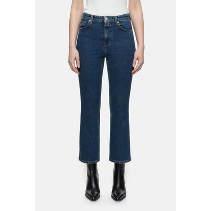 Closed Hi Sun Ankle Flared Jeans Dark Blue Cropped Zip Fly Women's 25