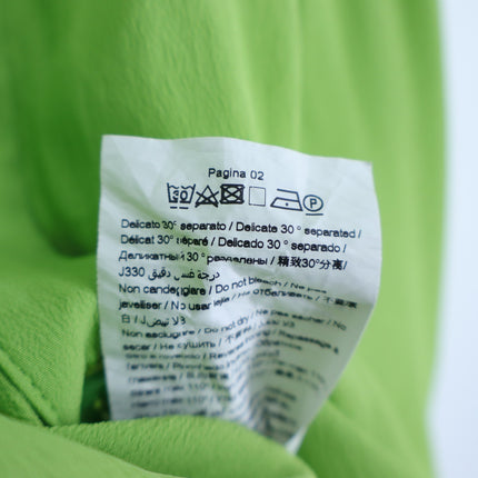 MEIMEIJ Lime Green Midi Dress Chiffon Button Front Midi Women's 42/US 6