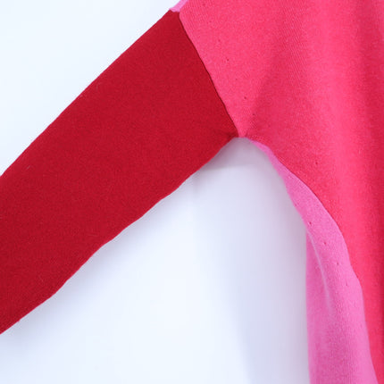 GERARD DAREL Jessie Colorblock Sweater Cashmere Pullover Pink Red Women's 1/US S