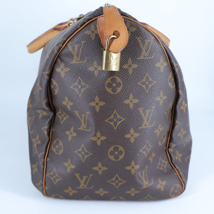 Louis Vuitton VTG 1995 Speedy 40 Handbag Brown Coated Canvas Monogram Travel Bag