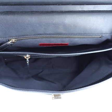 Valentino Garavani Rockstud Shoulder Bag Black Leather Turn Lock Purse