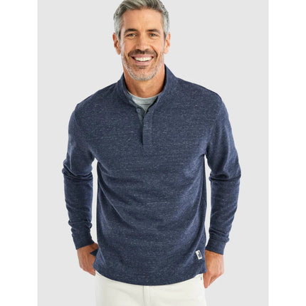 Johnnie-O Baker Henley Pullover Sweater Wake Blue Long Sleeve Men's M