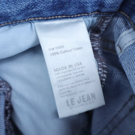 LE JEAN Wide Leg Jeans Blue Light Wash Tie Belt High Rise Women's 29