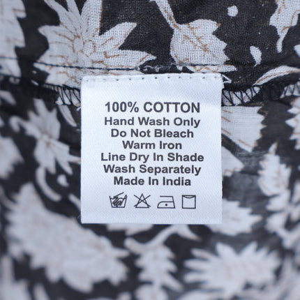 Daughters of India Kyra Maxi Dress Pepper Black NWT Jaal Block Print Women's S