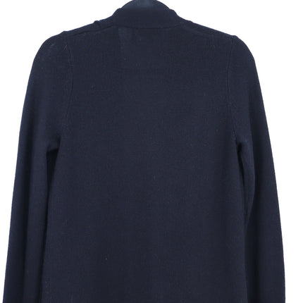 Theory Soft Wool Cashmere Open Long Cardigan Black Fitted Sleeve Women's P/US XS