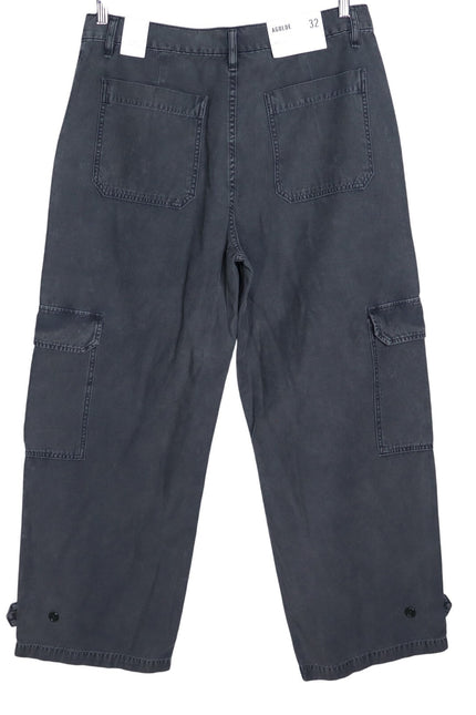 AGOLDE NWT Brynn Cargo Pant Marker Black Wide Leg Cotton Twill Women's 32