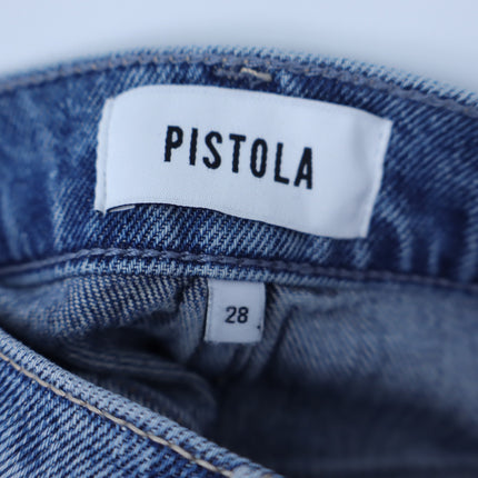 PISTOLA Bri High Rise Jeans Charleston Blue Slim Straight Zip Fly Women's 28