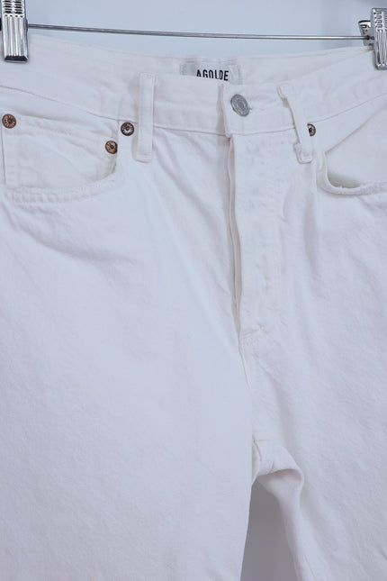 AGOLDE Parker Vintage Straight Jeans Milkshake White Low Slung Women's 24
