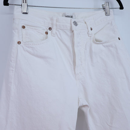 AGOLDE Parker Vintage Straight Jeans Milkshake White Low Slung Women's 24