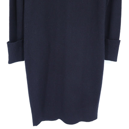 Theory Soft Wool Cashmere Open Long Cardigan Black Fitted Sleeve Women's P/US XS