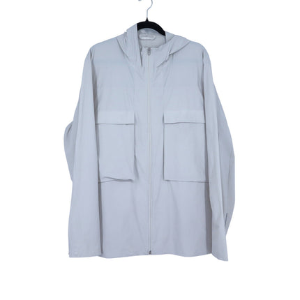 Lululemon Stretch Cargo Jacket Gull Grey Hooded Water Resistant Men's XL