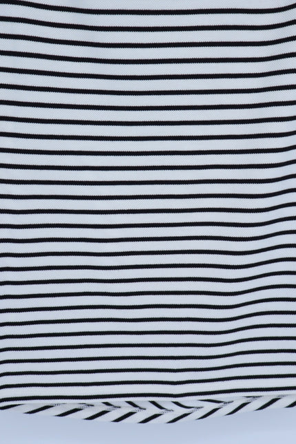 VERONICA BEARD Lanier Striped Polo Mini Dress Black and White NWT Women's M