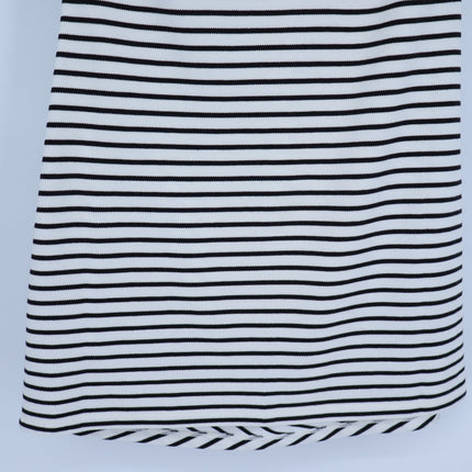 VERONICA BEARD Lanier Striped Polo Mini Dress Black and White NWT Women's M