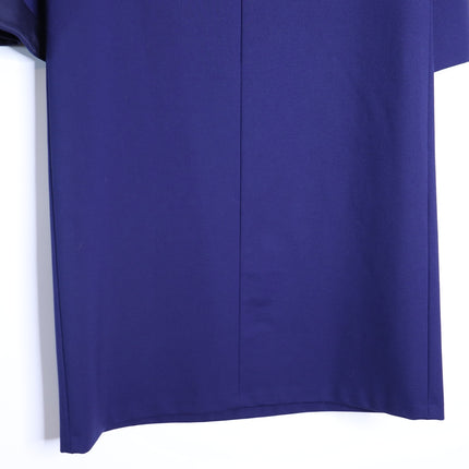 LAFAYETTE 148 Navy Blue Cape Dress Short Sleeve Round Neck Women's LP
