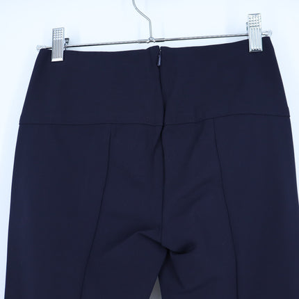 Veronica Beard Zip Back Scuba Pant Navy Cropped Stretch Women's 0