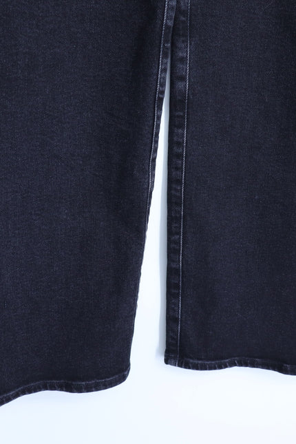 AGOLDE Harper Wide Leg Jeans Radius Black Mid Rise Zip Fly Women's 24