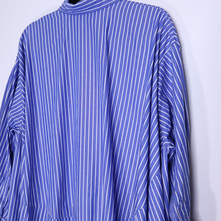 AZ FACTORY x Lutz Huelle Striped Shirtdress White Blue Oversized Women's 38/US 6