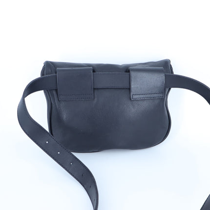 Clare V. Leather Fanny Pack Black and Gold Adjustable ORIGINAL Belt Bag