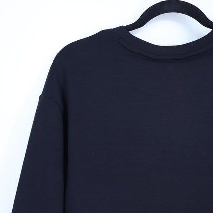 Spanx AirEssentials Crewneck Top Very Black NWT Modal Knit Long Sleeve Women's S