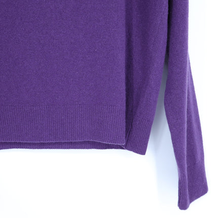 OTTOD'AME V Neck Sweater Purple Cashmere Wool Long Sleeve Pullover Women's 4/S
