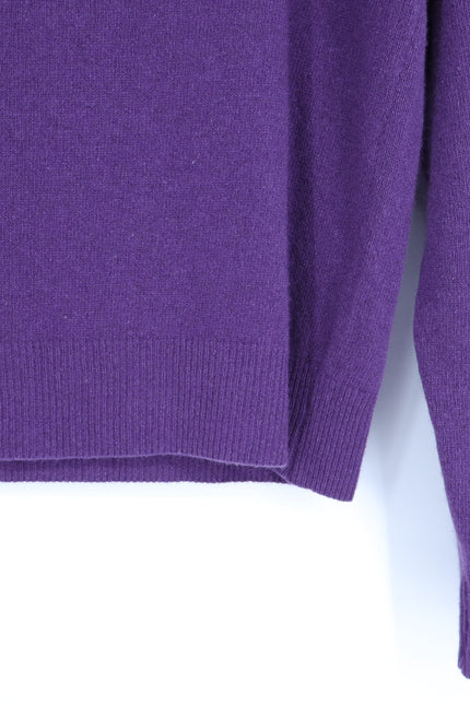 OTTOD'AME V Neck Sweater Purple Cashmere Wool Long Sleeve Pullover Women's 4/S