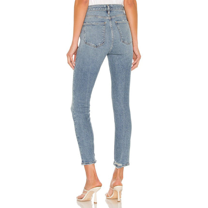 AGOLDE Nico High Rise Slim Jeans Chronicle Blue Light Wash Ankle Cut Women's 29