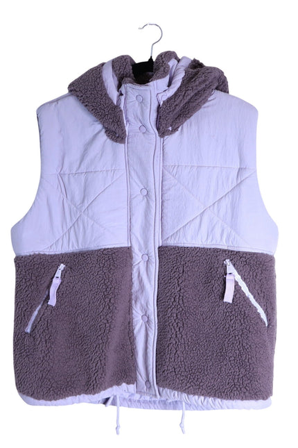 FP MOVEMENT Adventure Awaits Fleece Vest Shark Combo Lavender Women's S