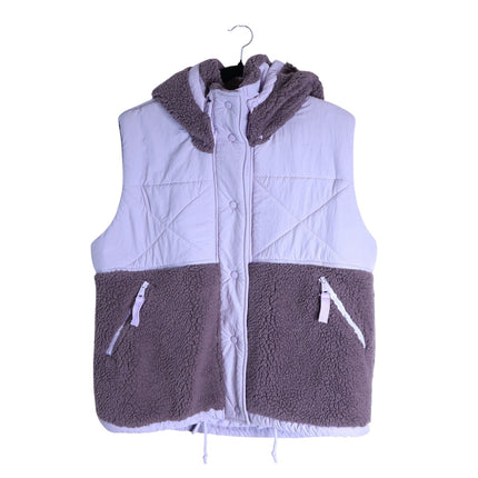 FP MOVEMENT Adventure Awaits Fleece Vest Shark Combo Lavender Women's S