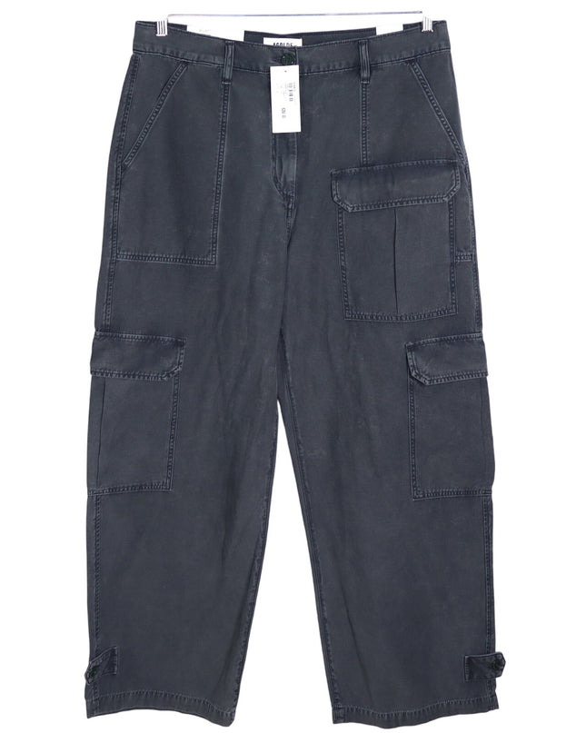 AGOLDE Brynn Cargo Pant NWT Marker Black Wide Leg Cotton Twill Women's 32