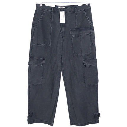 AGOLDE Brynn Cargo Pant NWT Marker Black Wide Leg Cotton Twill Women's 32