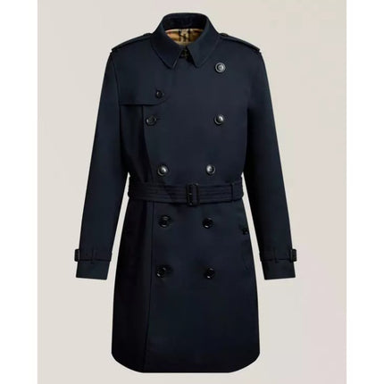 Burberry Kensington Heritage Mid Trench Coat NWT Midnight Blue Belted Women's 6