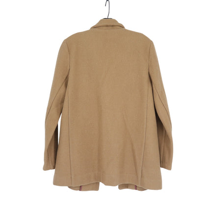 Hackwith Design House Wool Open Blazer Camel Long Sleeve Women's M