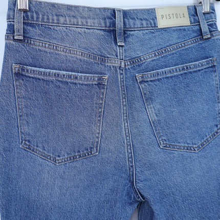 PISTOLA Bri High Rise Jeans Charleston Blue Slim Straight Zip Fly Women's 28