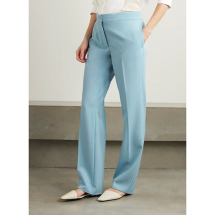 STELLA MCCARTNEY Wool Straight Leg Pants NWT Mineral Blue Women's 50/14