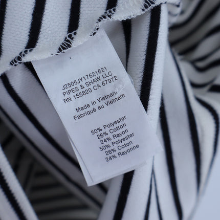VERONICA BEARD Lanier Striped Polo Mini Dress Black and White NWT Women's M