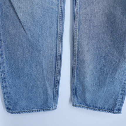 MOUSSY Tifton Wide Straight Jeans Light Blue High Rise Distressed Women's 28