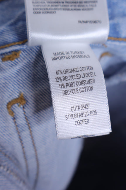 AGOLDE Cooper Cargo Jeans Rank Blue Light Wash Zip Fly Women's 30