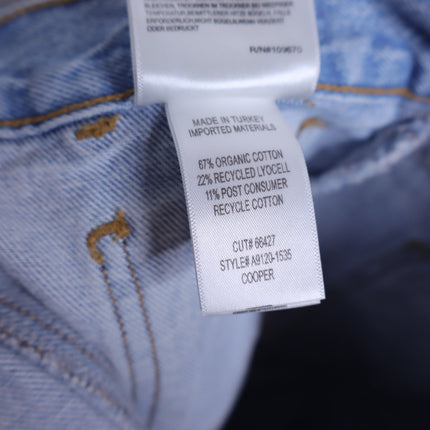AGOLDE Cooper Cargo Jeans Rank Blue Light Wash Zip Fly Women's 30